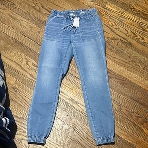 Light Blue Denim Jogger Pants